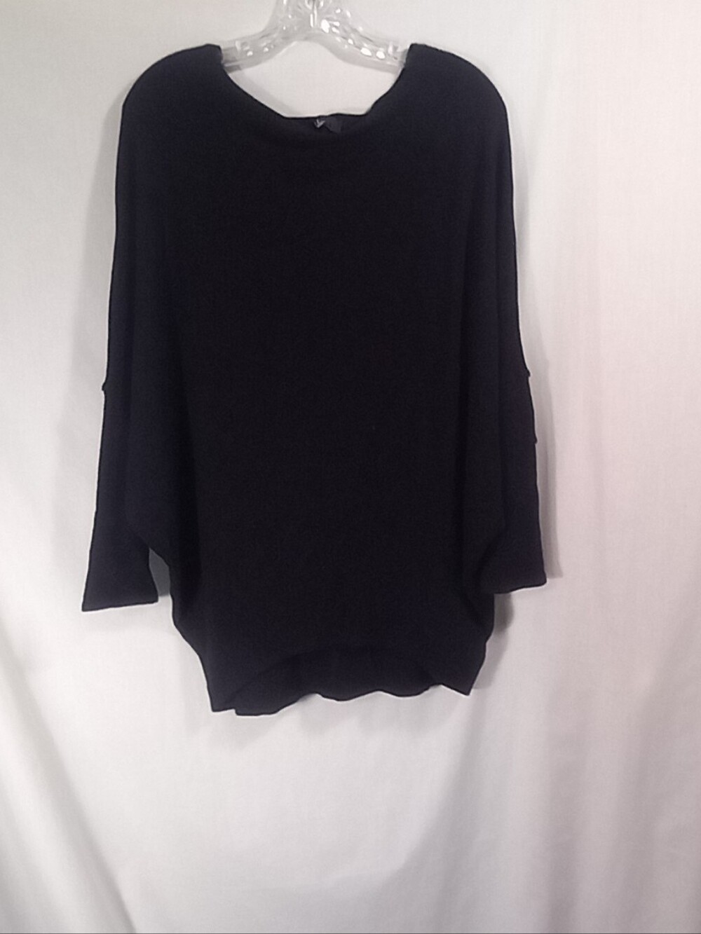 Lulu's Black Oversized Boatneck Drop Shoulder Top Size XL